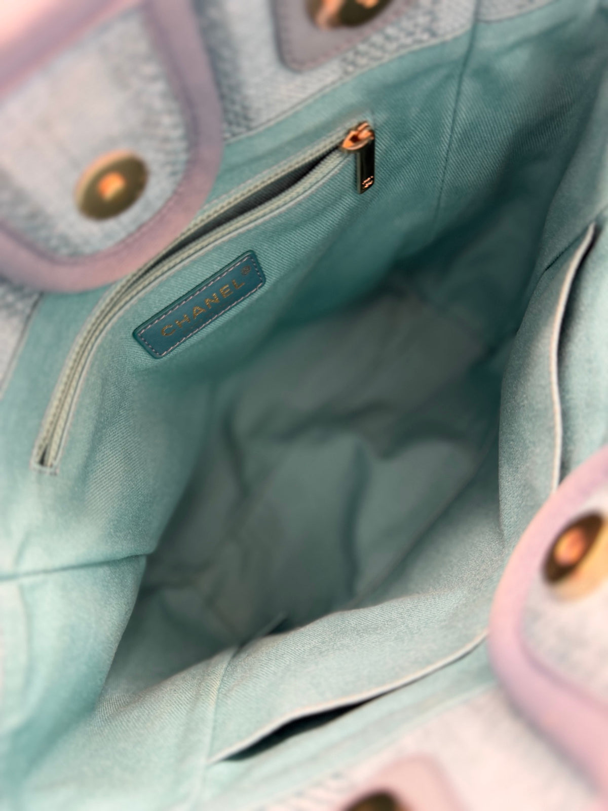 Chanel Deauville Tote — Light Blue Raffia with Silver Hardware