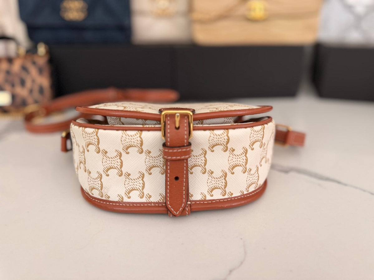Celine Folco Medium Triomphe Canvas Messenger Bag