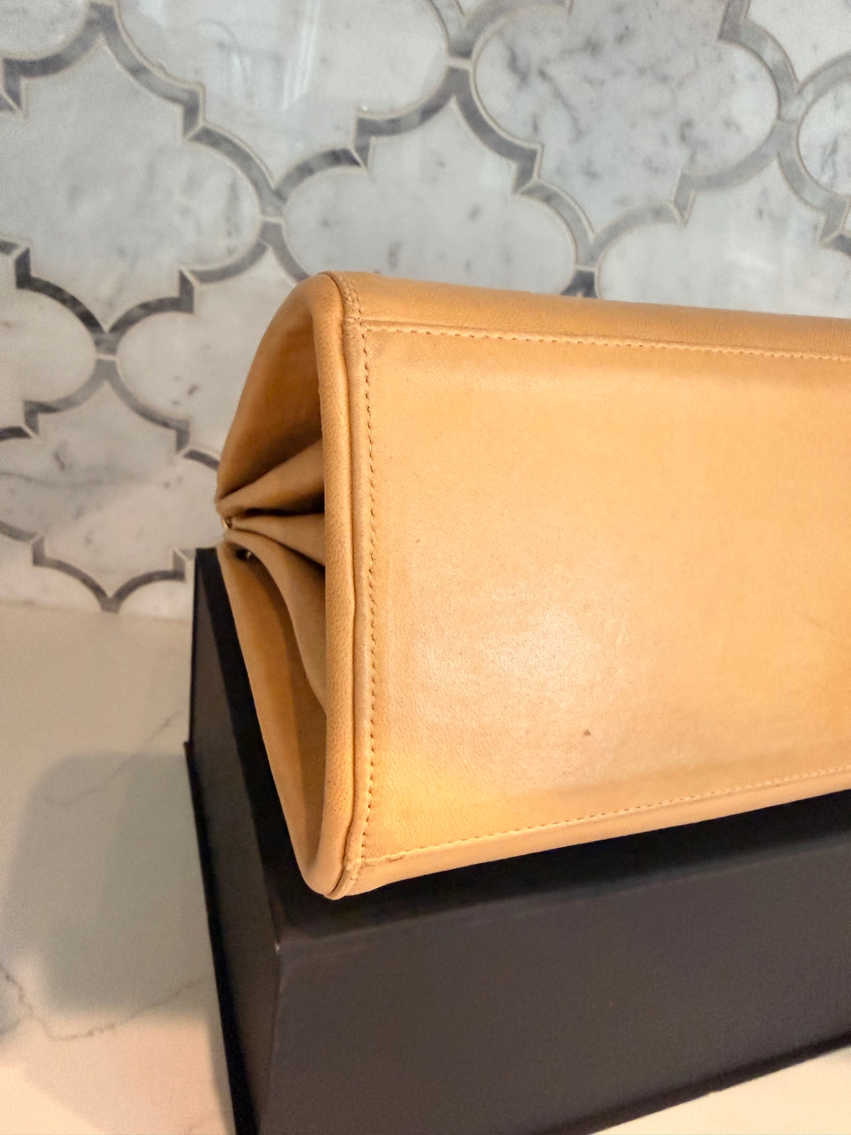 Chanel Beige Calfskin Chocolate Bar Reissue Accordion Flap Bag