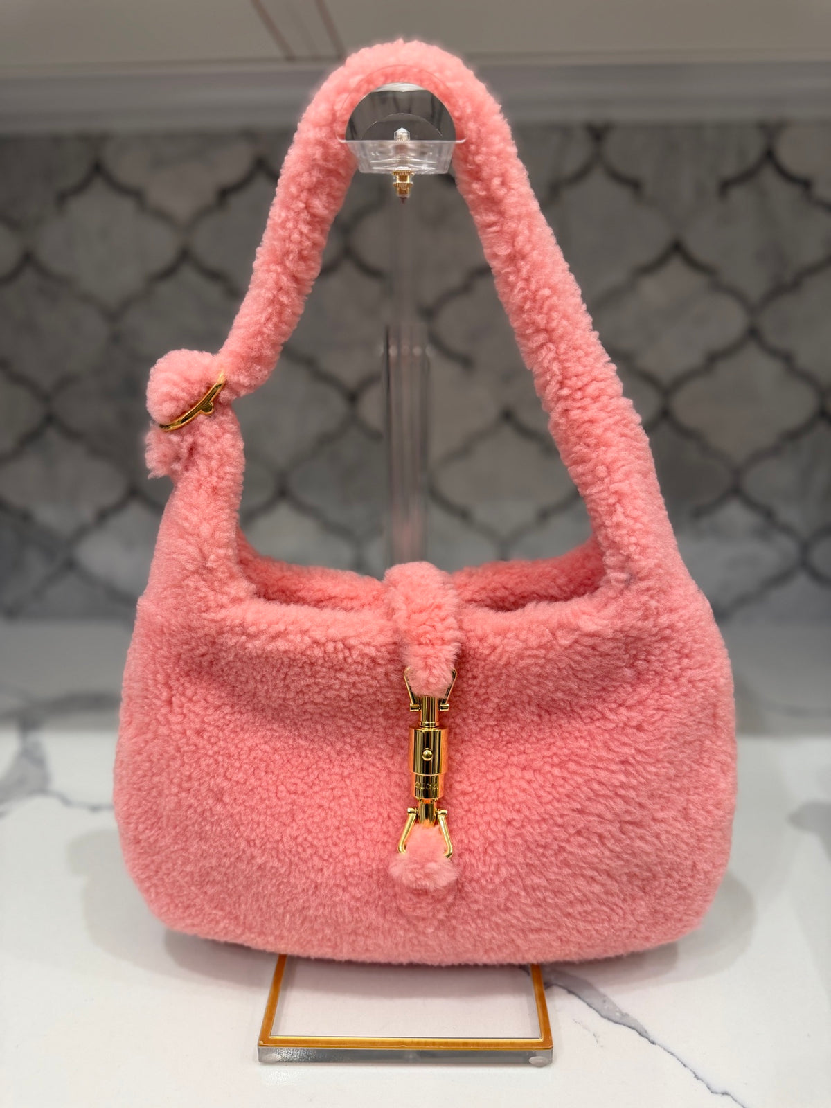 GUCCI Small Shearling Jackie 1961 Hobo