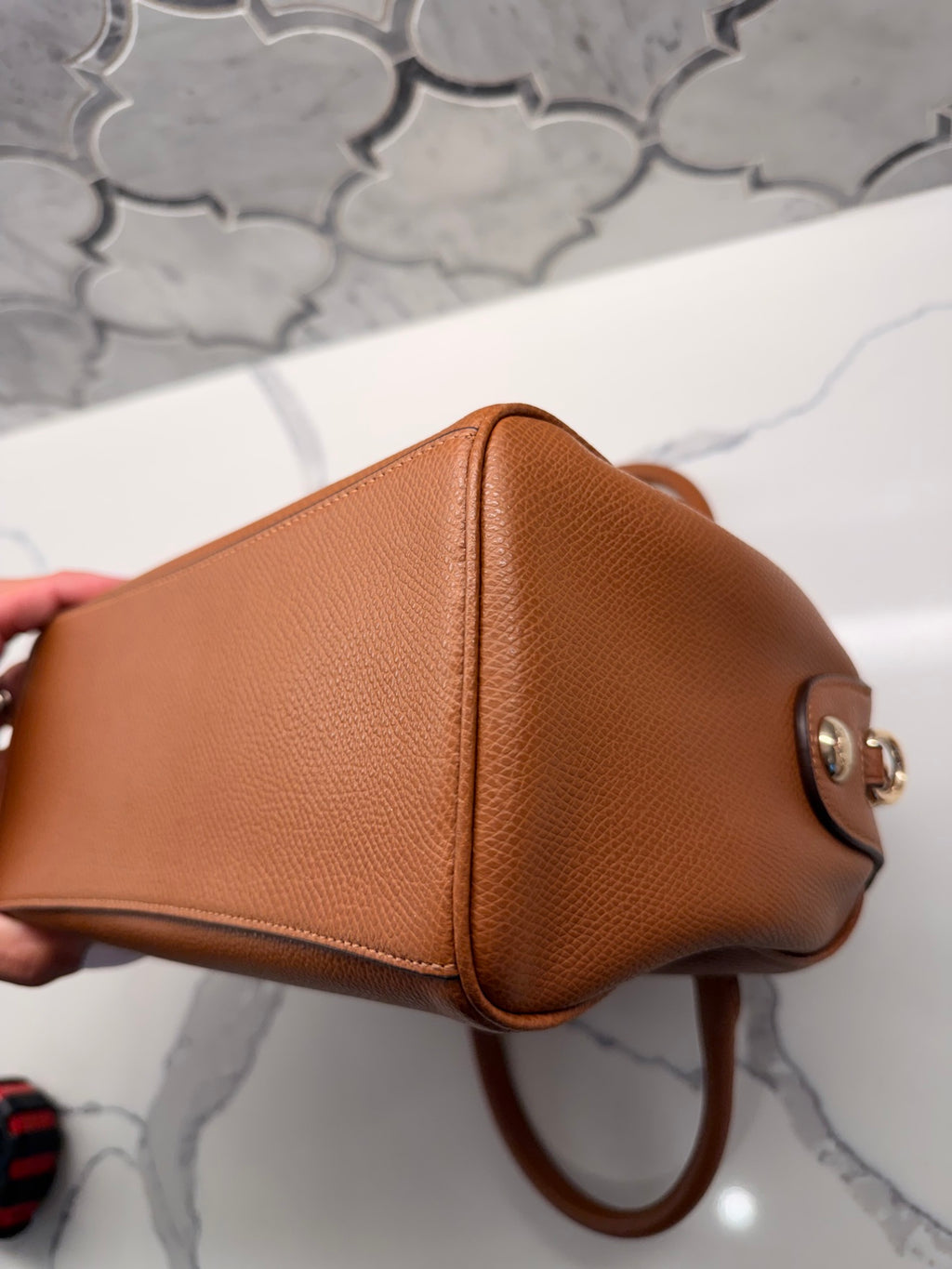 Coach Mini Bennett Satchel — Saddle Brown Crossgrain Leather