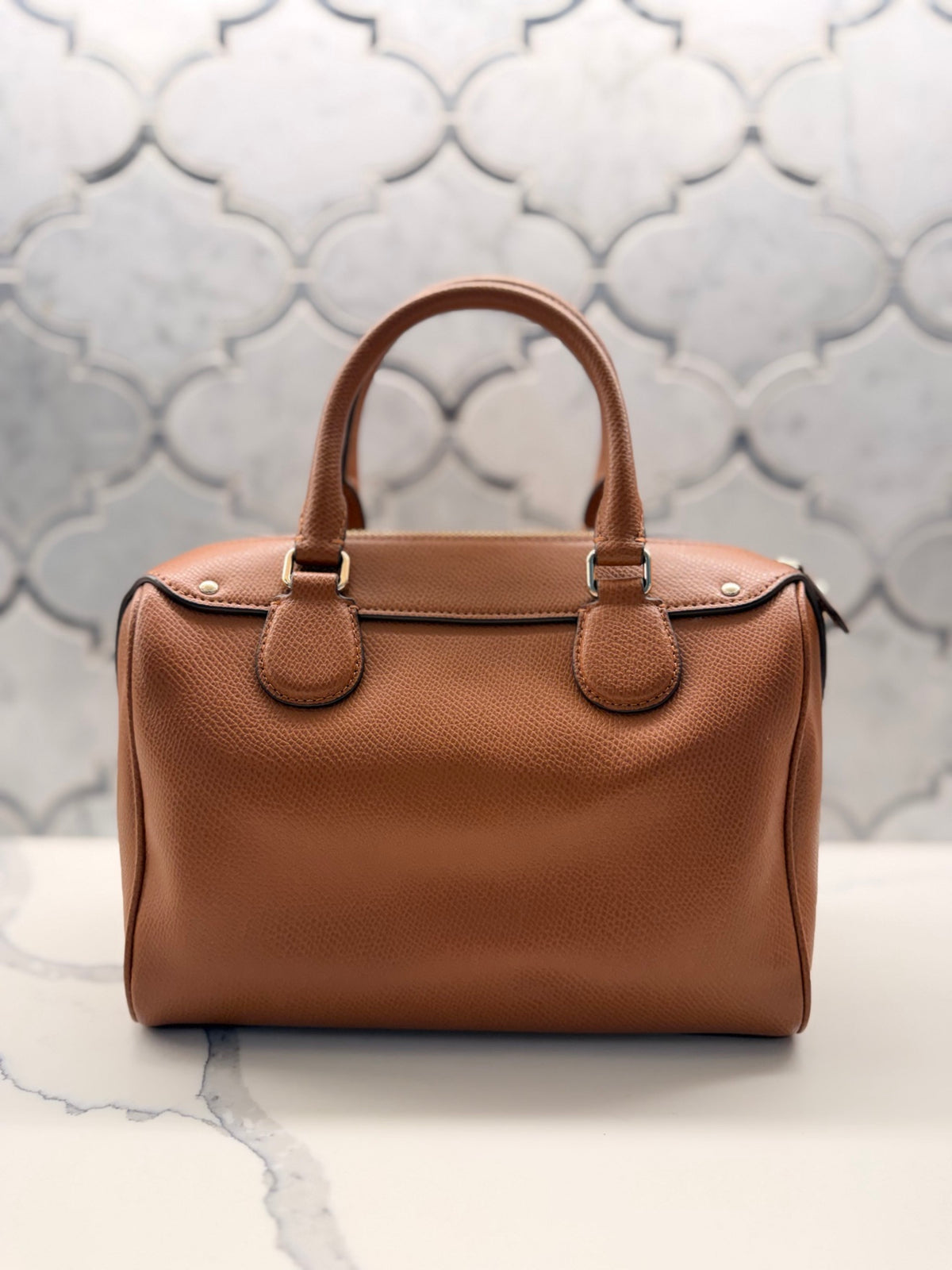 Coach Mini Bennett Satchel — Saddle Brown Crossgrain Leather