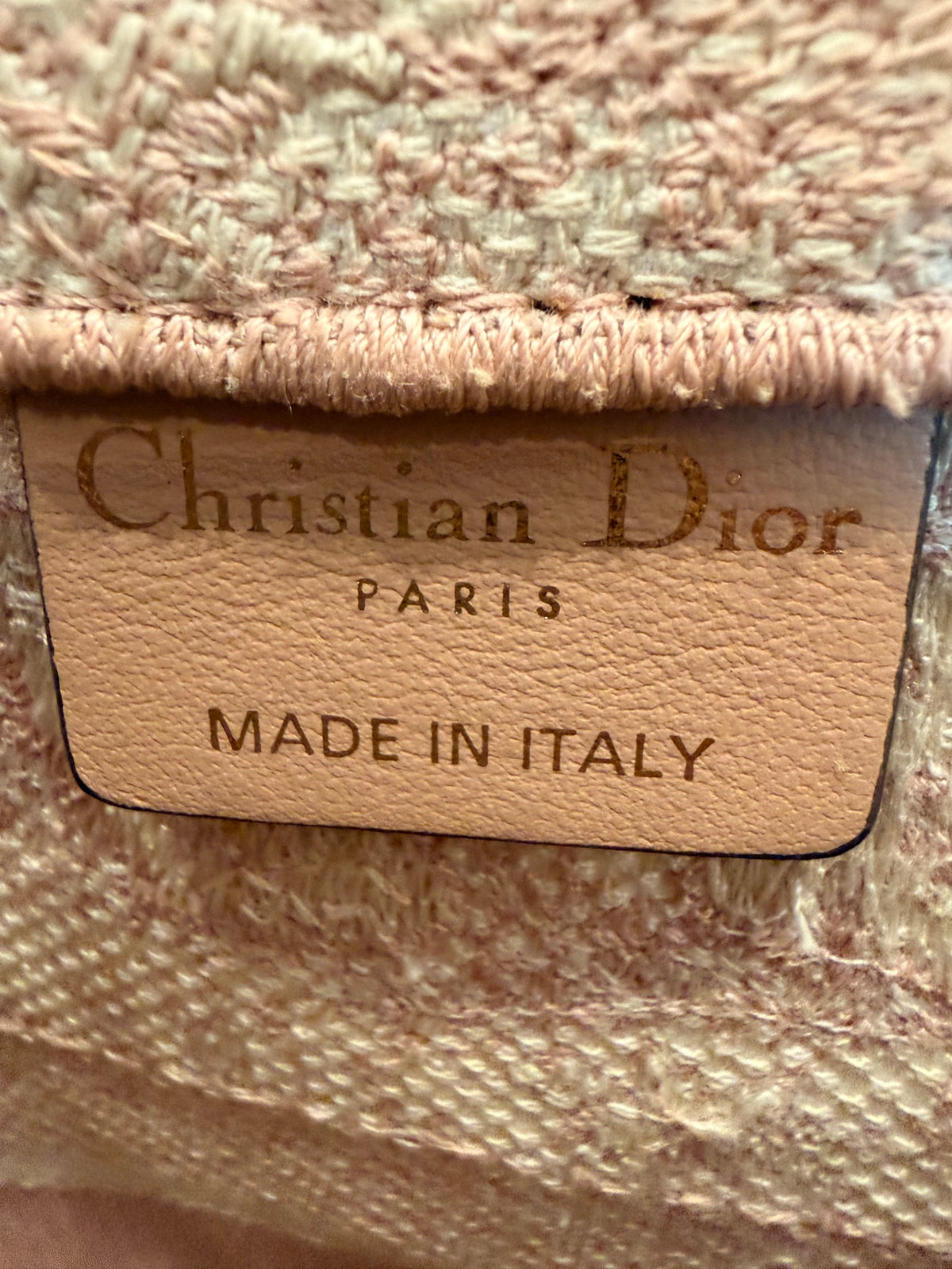 Dior Book Tote Medium — Pink Toile de Jouy Embroidery