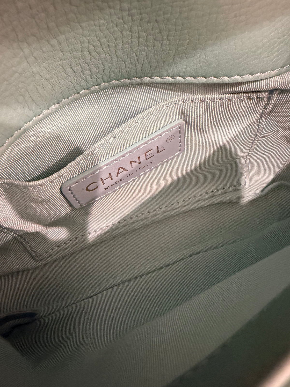 Chanel "Day Trips" Mini Flap Bag with Top Handle — Light Green 20C