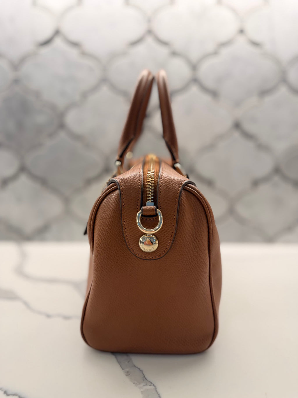Coach Mini Bennett Satchel — Saddle Brown Crossgrain Leather
