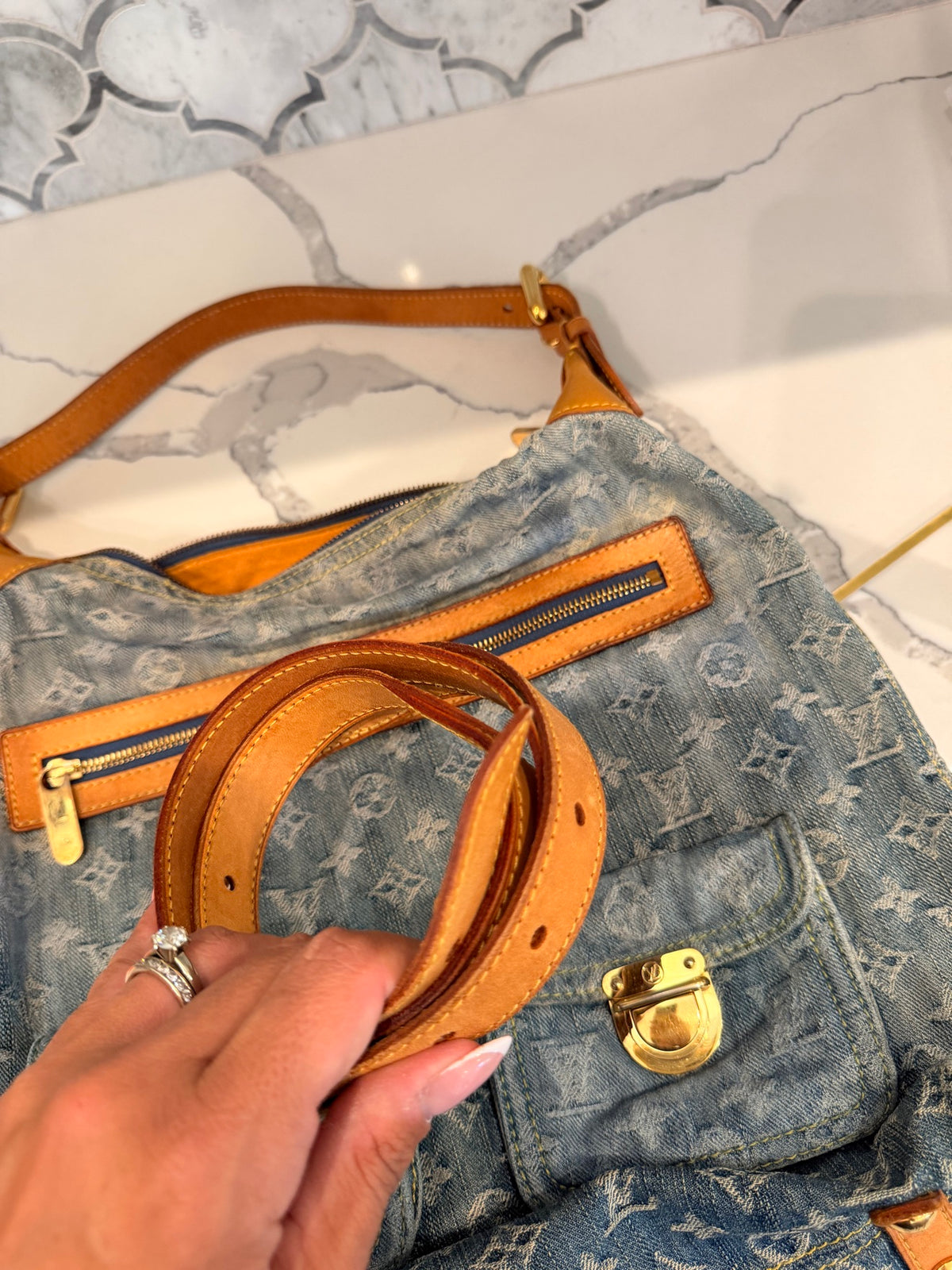 Louis Vuitton Monogram Denim Baggy GM