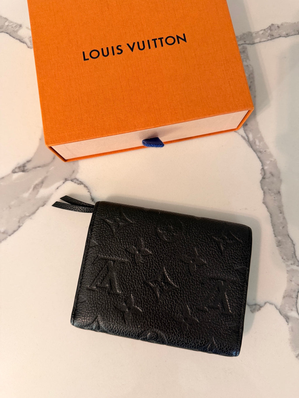 Louis Vuitton Black Monogram Empreinte Victorine Compact Wallet