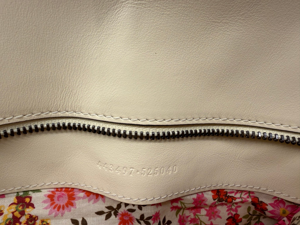 Gucci GG Marmont Small Floral Print Shoulder Bag — Pink/White