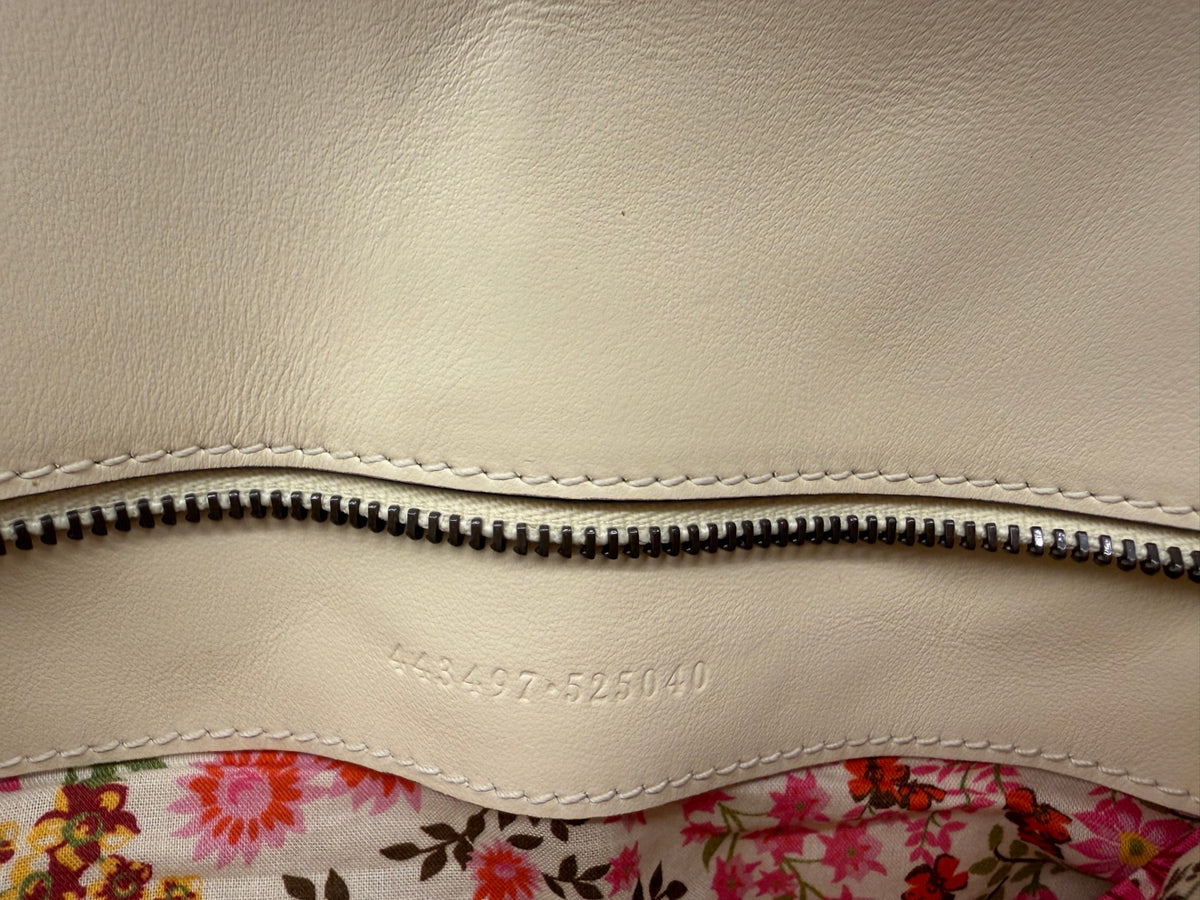 Gucci GG Marmont Small Floral Print Shoulder Bag — Pink/White