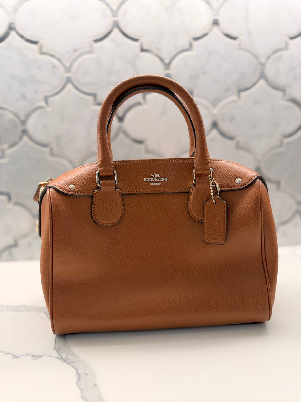 Coach Mini Bennett Satchel — Saddle Brown Crossgrain Leather