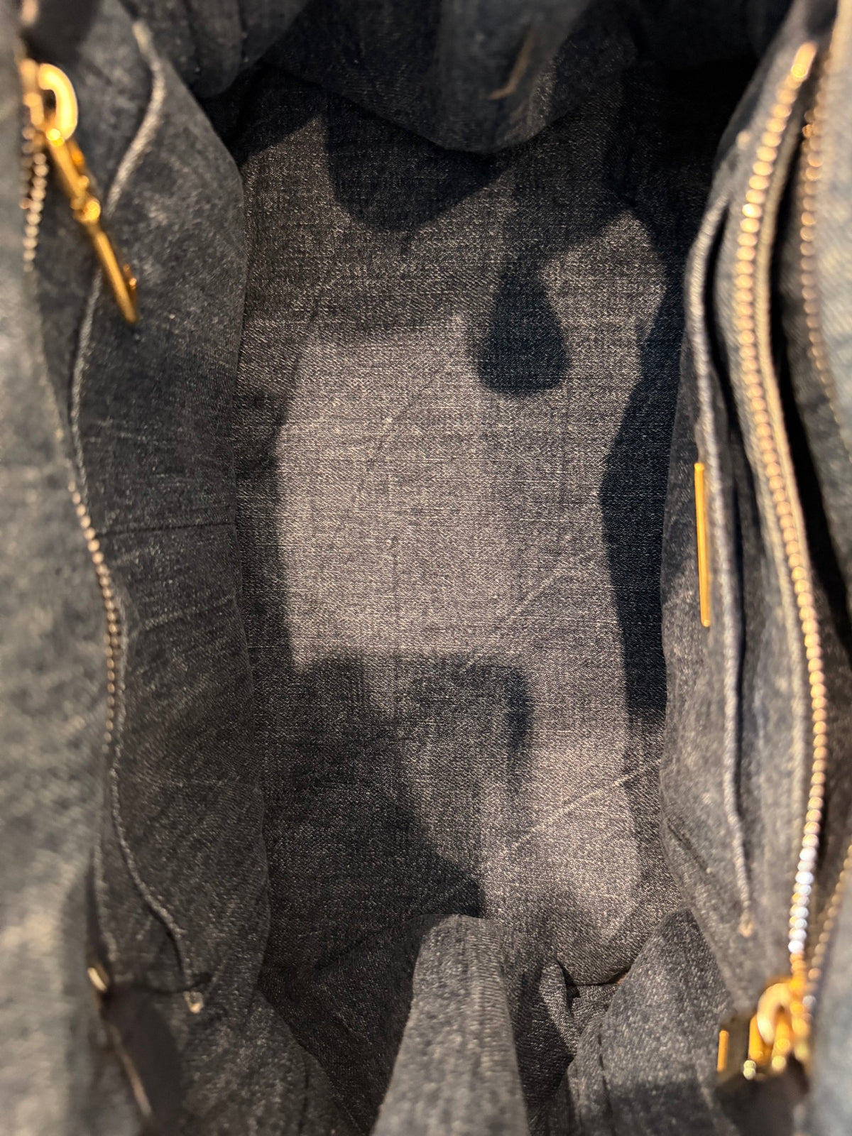 Prada Denim Canapa Tote — Blue