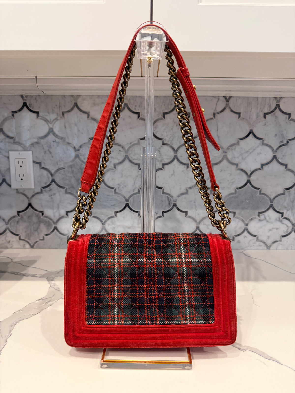 Chanel Paris-Edinburgh Small Tartan Boy Bag