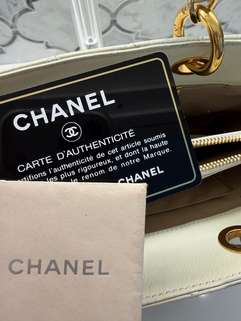 Chanel Shopping Fever Tote — White Quilted Calfskin