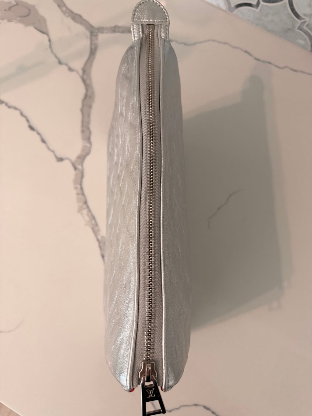 Louis Vuitton Coussin PM Silver Metallic Lambskin