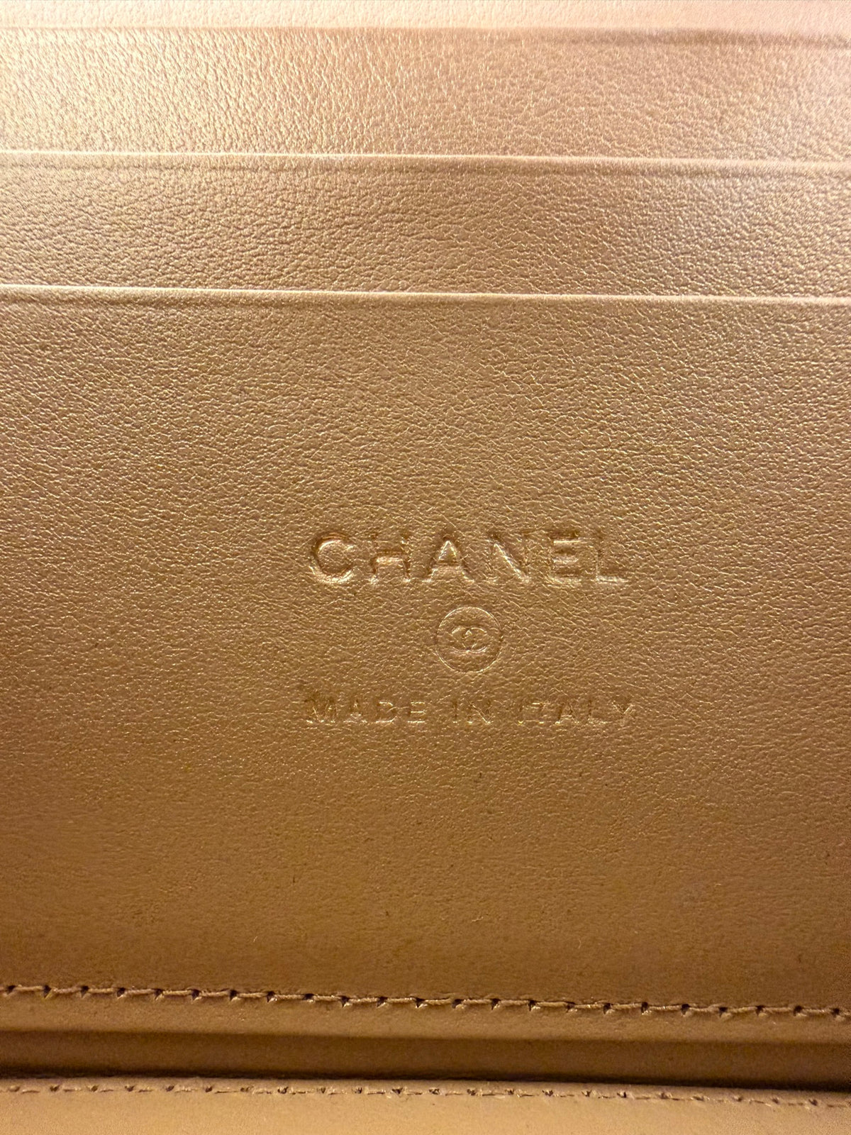 Chanel White Quilted Vanity Case with Checkered Ball Charm