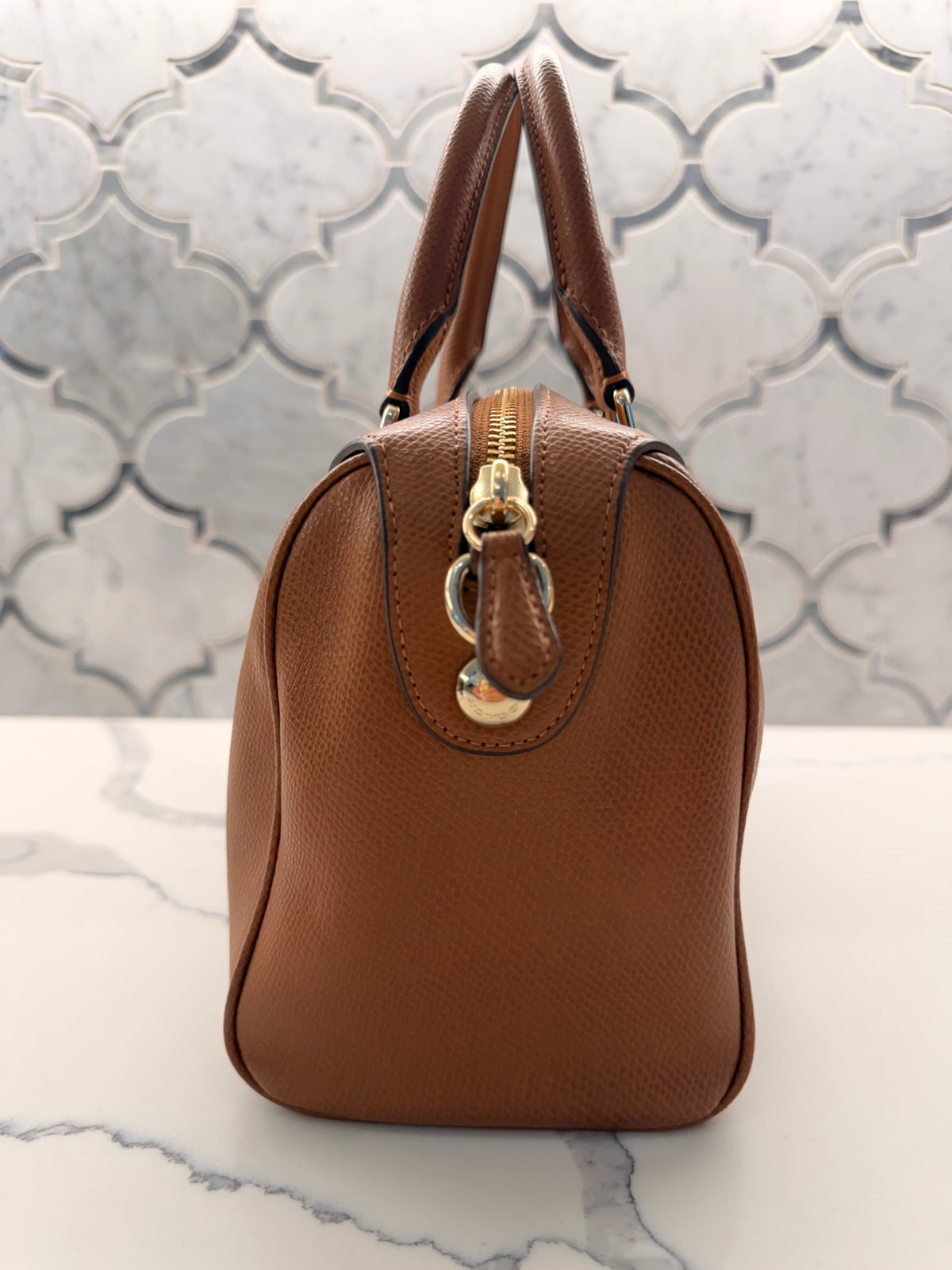 Coach Mini Bennett Satchel — Saddle Brown Crossgrain Leather