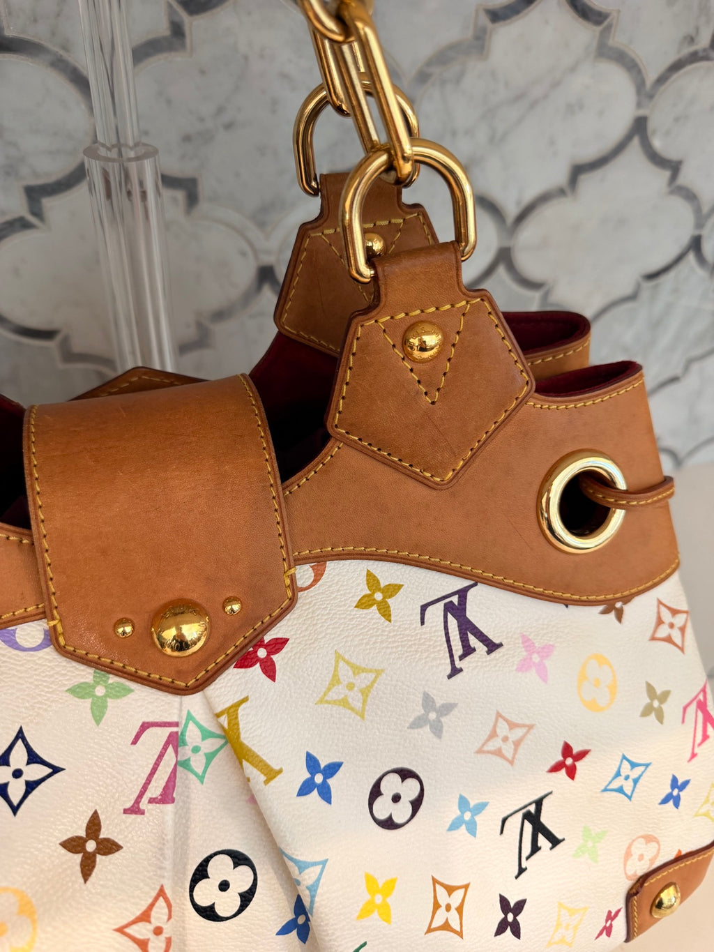 Louis Vuitton Ursula PM — White Monogram Multicolore