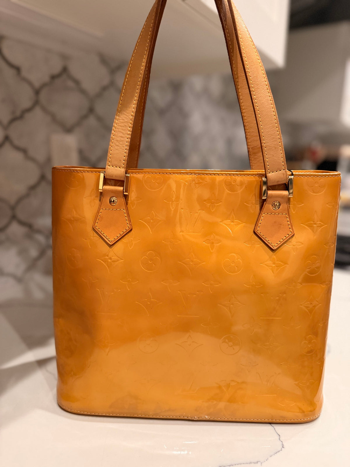 Louis Vuitton Monogram Vernis Houston Tote — Noisette