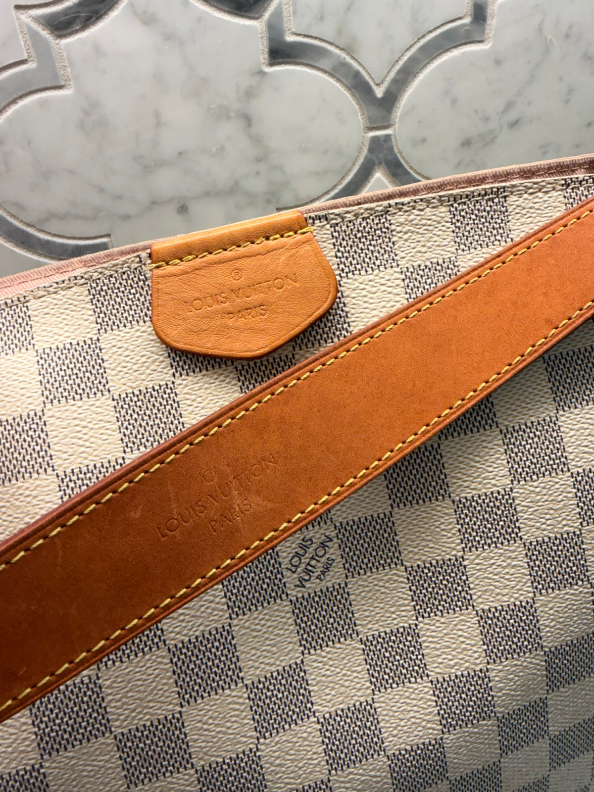 LV Graceful MM Hobo Damier Azur